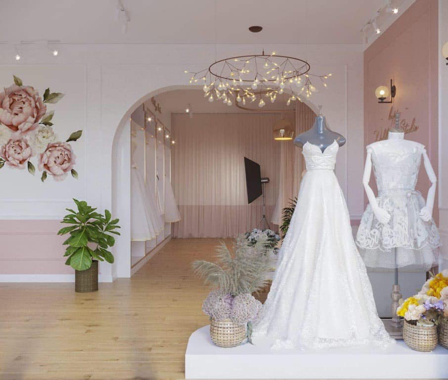 Thiết kế nội thất showroom áo cưới