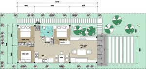 Mẫu nhà cấp 4 đẹp 100m2 3 phòng ngủ