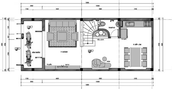 Mẫu thiết kế nhà 3 tầng 5x15