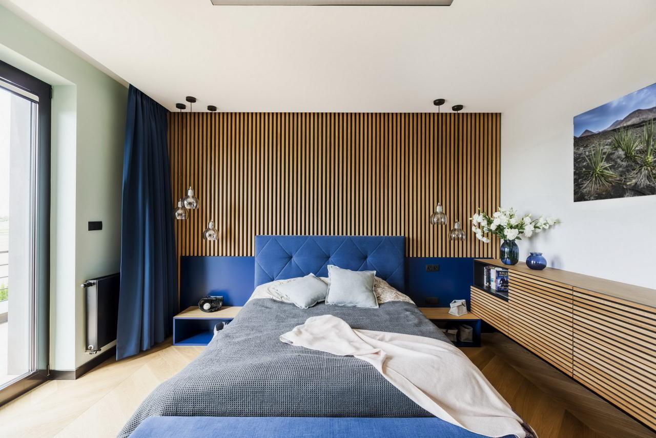Phòng ngủ màu xanh lam