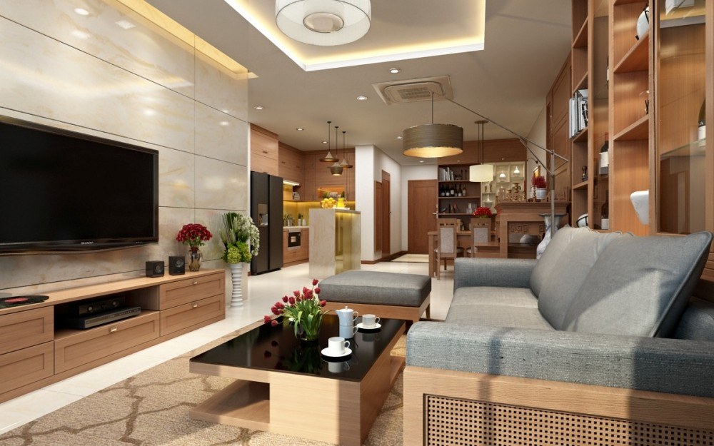  Thiết kế nội thất phòng khách hiện đại đang là xu hướng được lựa chọn nhiều nhất cho các căn hộ chung cư 