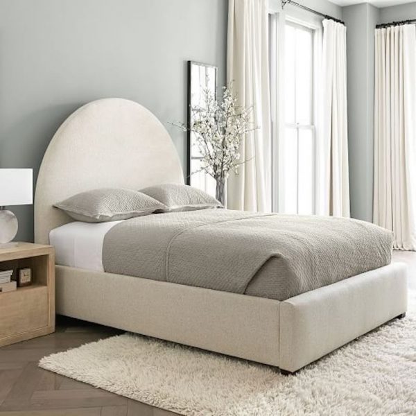 giường kết hợp với sofa tone trắng xám