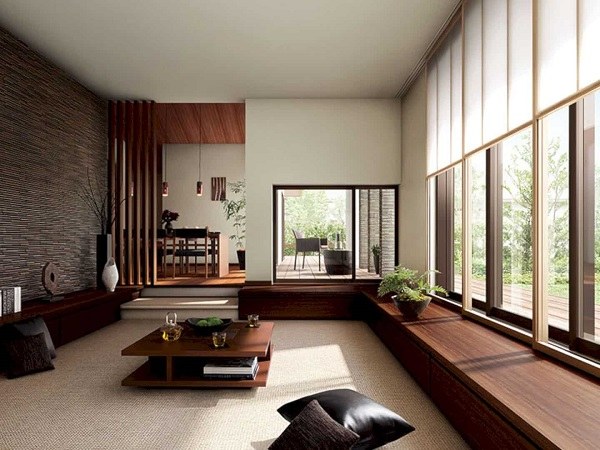 Mang thiên nhiên vào thiết kế phòng khách kiểu Nhật