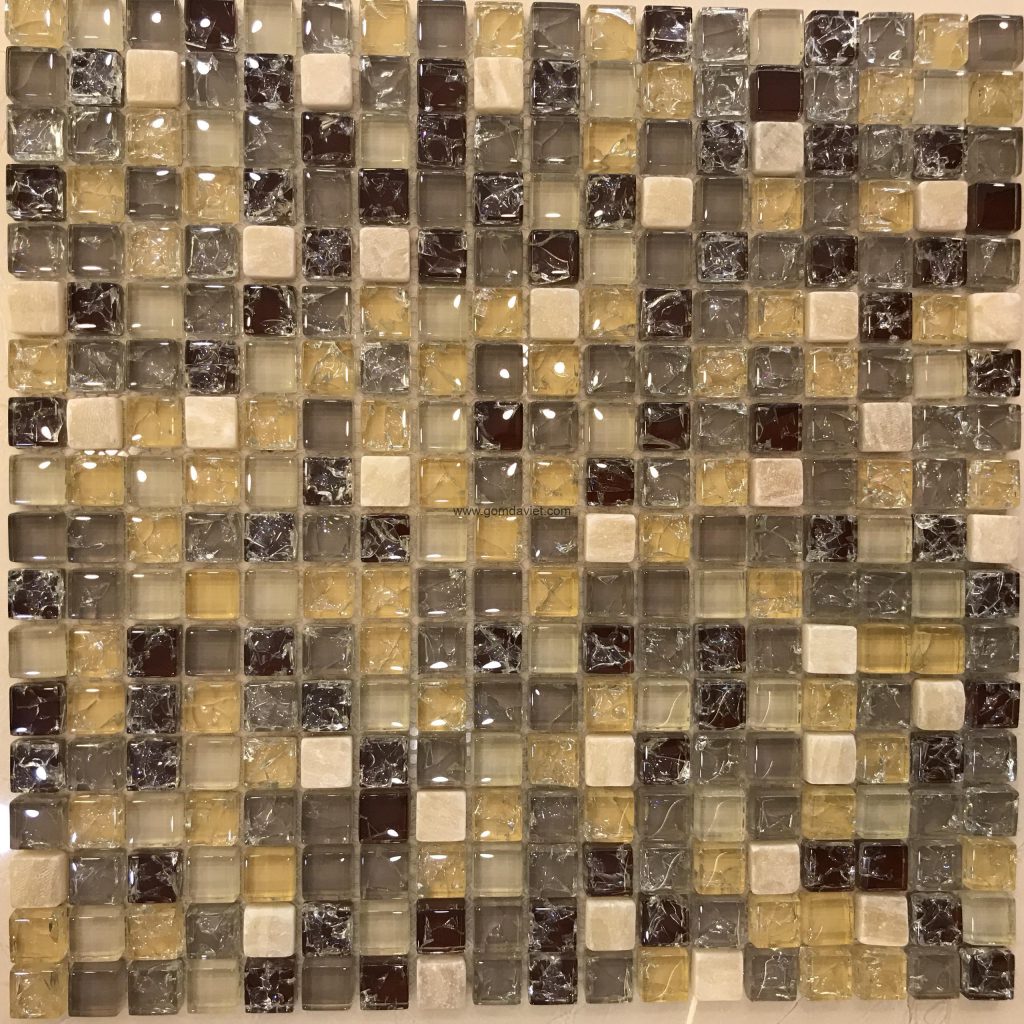 Gạch mosaic thủy tinh ứng dụng trong trang trí nhà đẹp