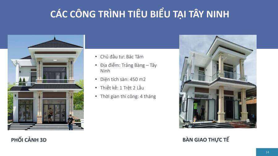 Giá xây nhà trọn gói Tây Ninh