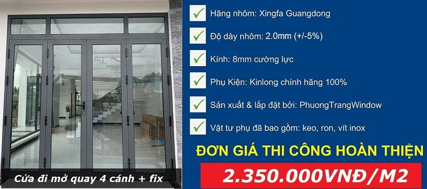 Giá cửa Xingfa chính hãng và Việt Nam