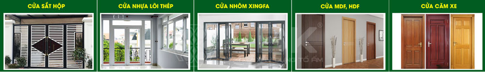 Cửa cổng, cửa đi, cửa sổ, cửa wc